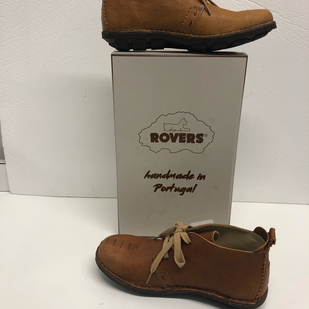 Rovers casual shoes sneakers tan premium leather - Picture 3 of 5